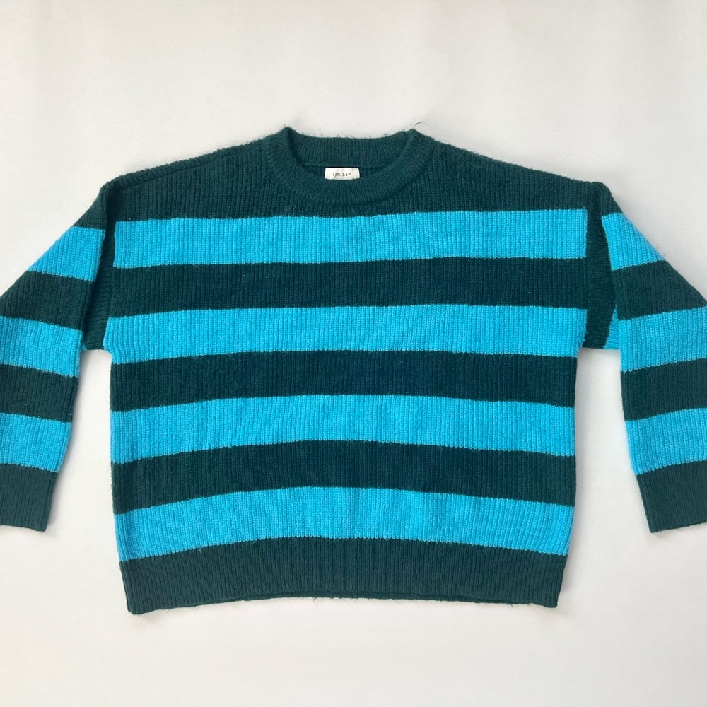 Striped Blue and Green Sweater